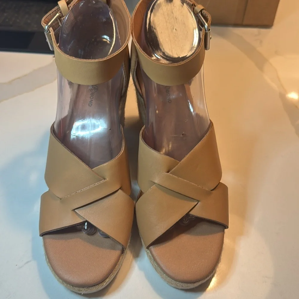 Treasure & Bond Tan Wedge Sandals